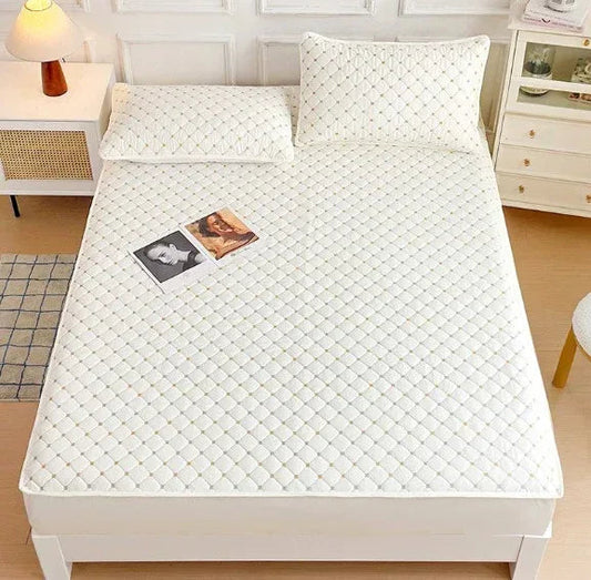 Class A Cotton Fitted Bed Sheet Cover Double Bed 160x200cm Soft Breathable Mattress Cover Elastic Fitted Bedsheet